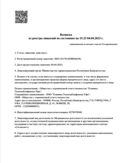 Лицензия или сертификат
