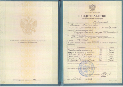 Лицензия или сертификат