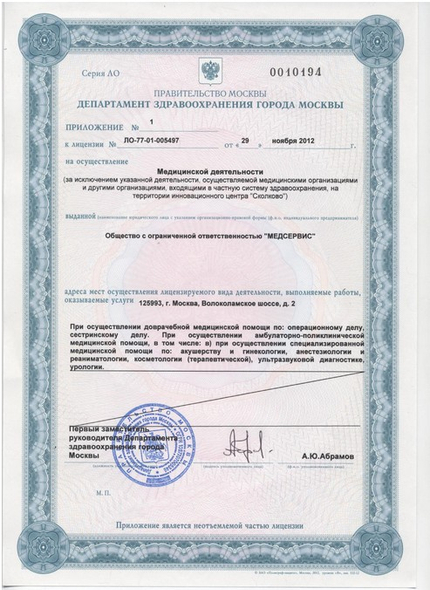 Лицензия или сертификат