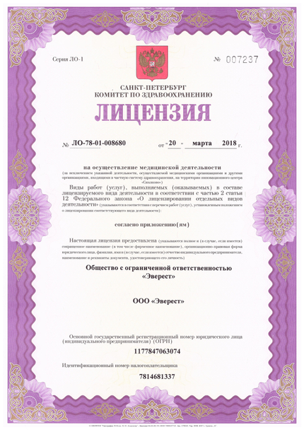 Лицензия или сертификат