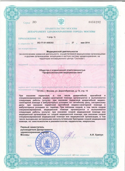 Лицензия или сертификат