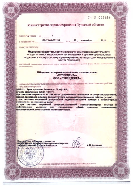 Лицензия или сертификат