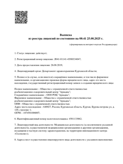 Лицензия или сертификат