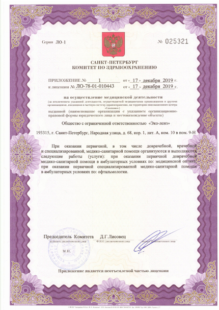 Лицензия или сертификат