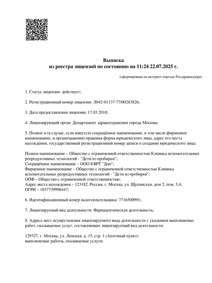 Лицензия или сертификат