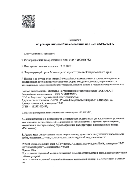 Лицензия или сертификат