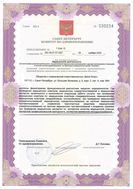 Лицензия или сертификат