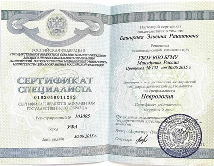 Лицензия или сертификат