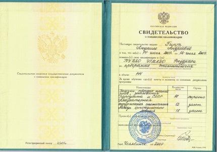 Лицензия или сертификат