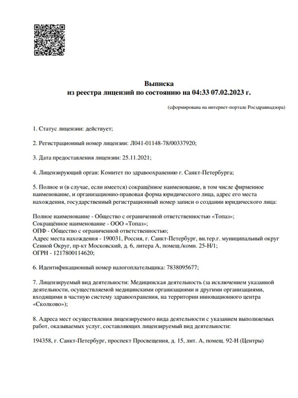 Лицензия или сертификат