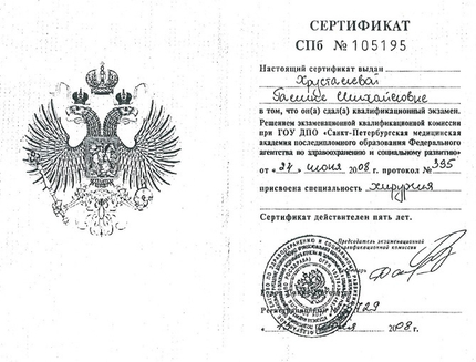 Лицензия или сертификат