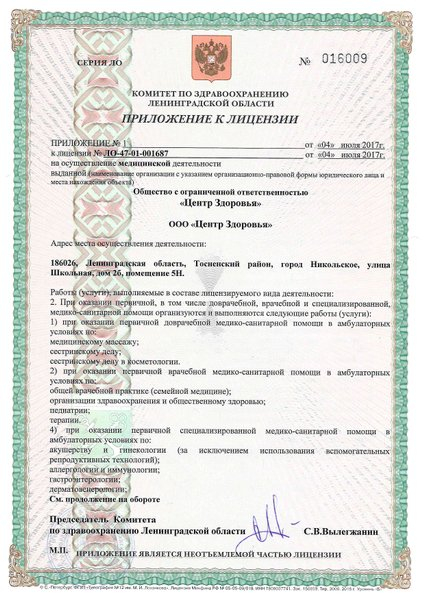 Лицензия или сертификат