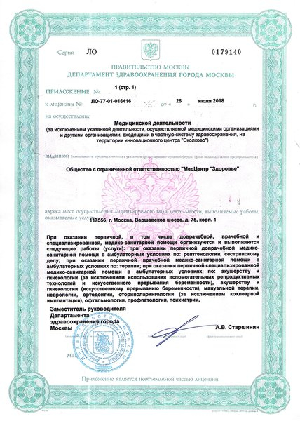 Лицензия или сертификат