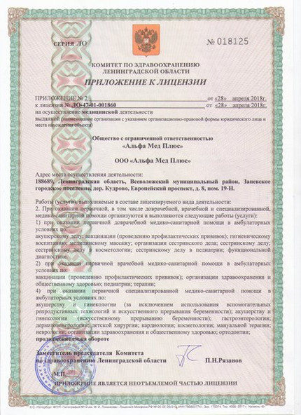 Лицензия или сертификат