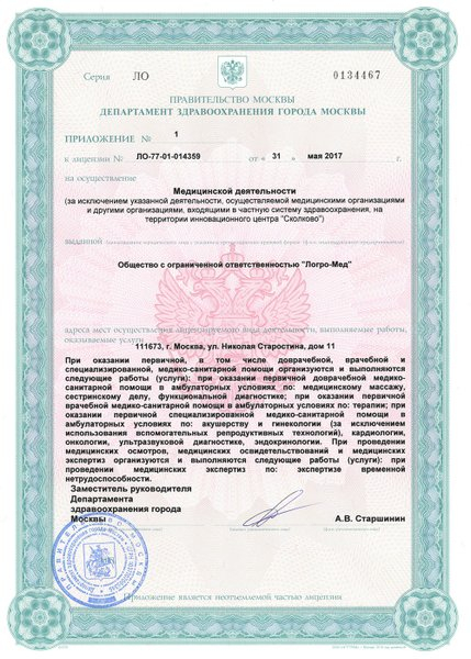Лицензия или сертификат
