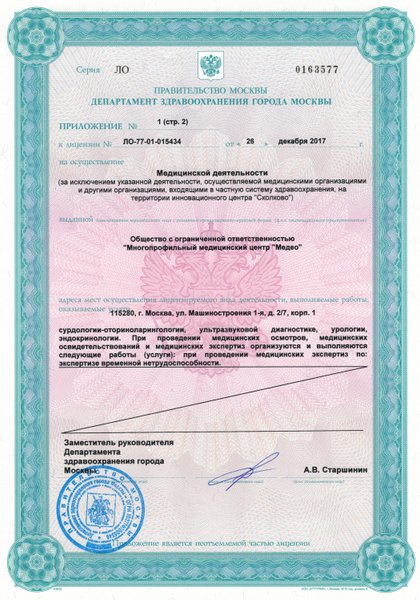 Лицензия или сертификат