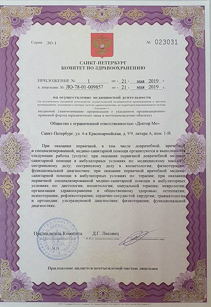 Лицензия или сертификат