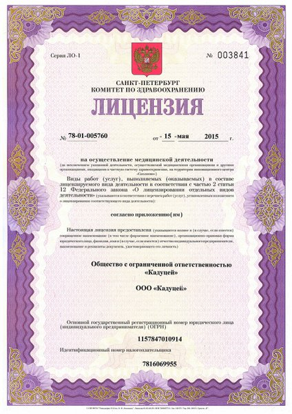 Лицензия или сертификат