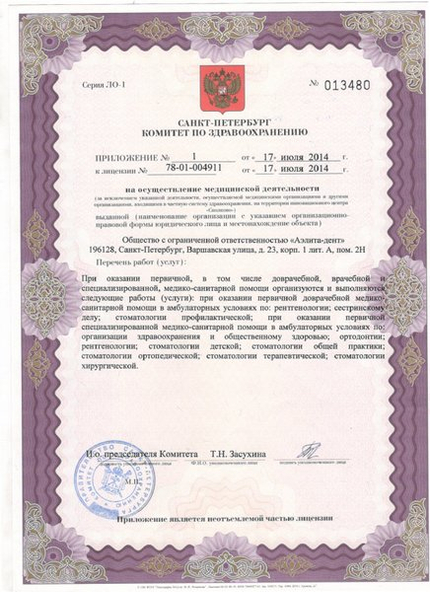 Лицензия или сертификат