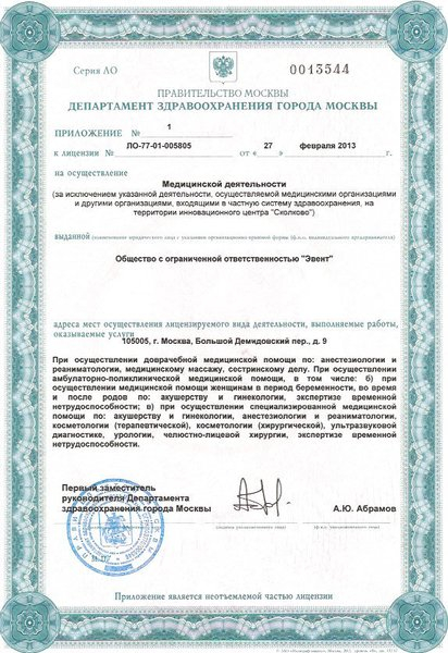 Лицензия или сертификат