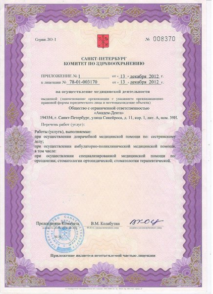 Лицензия или сертификат