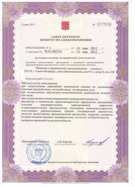 Лицензия или сертификат