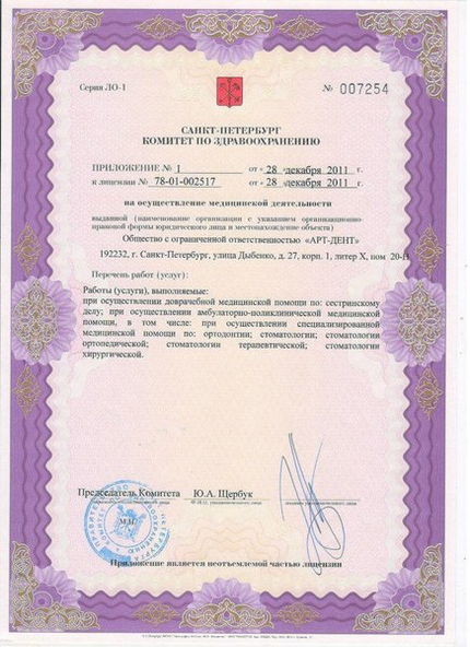 Лицензия или сертификат