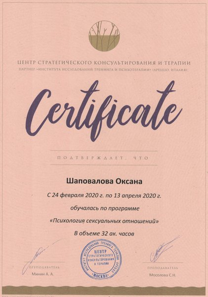 Лицензия или сертификат