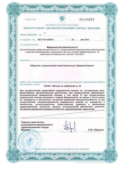 Лицензия или сертификат