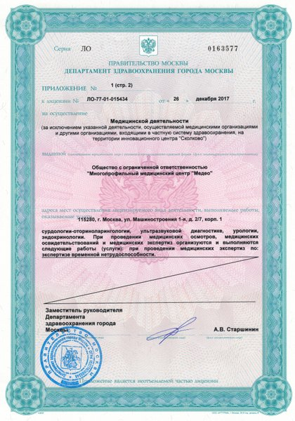 Лицензия или сертификат