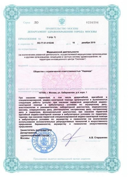 Лицензия или сертификат