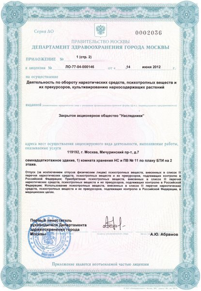 Лицензия или сертификат