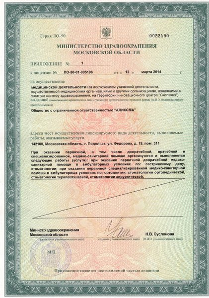 Лицензия или сертификат