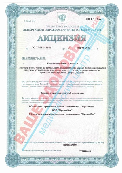 Лицензия или сертификат