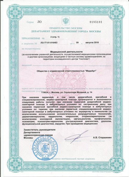 Лицензия или сертификат