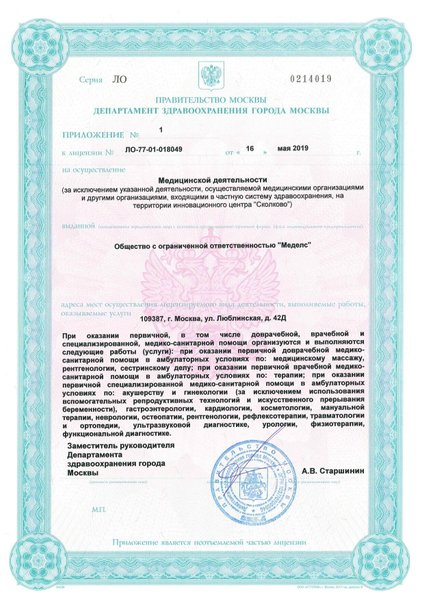 Лицензия или сертификат