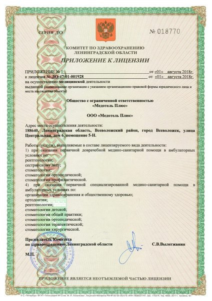 Лицензия или сертификат