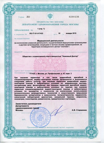 Лицензия или сертификат